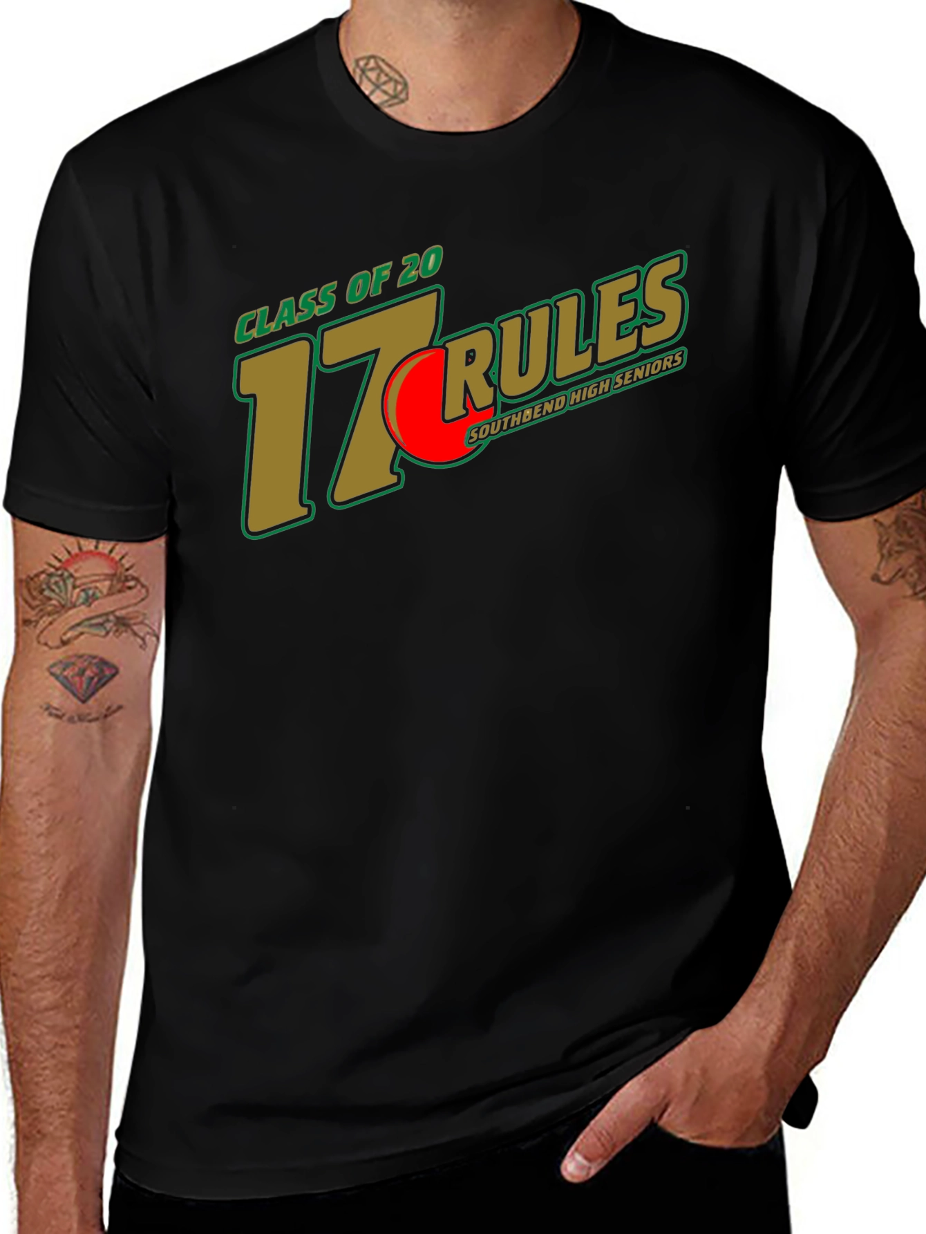 Class of 2017 Rules T-Shirt South Bend High Seniors Black Tee