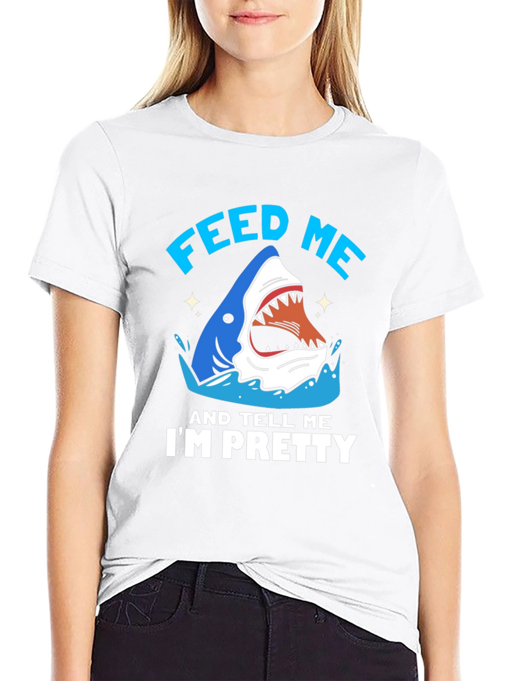 Feed Me Shark T-Shirt - Funny Ocean Lover Tee