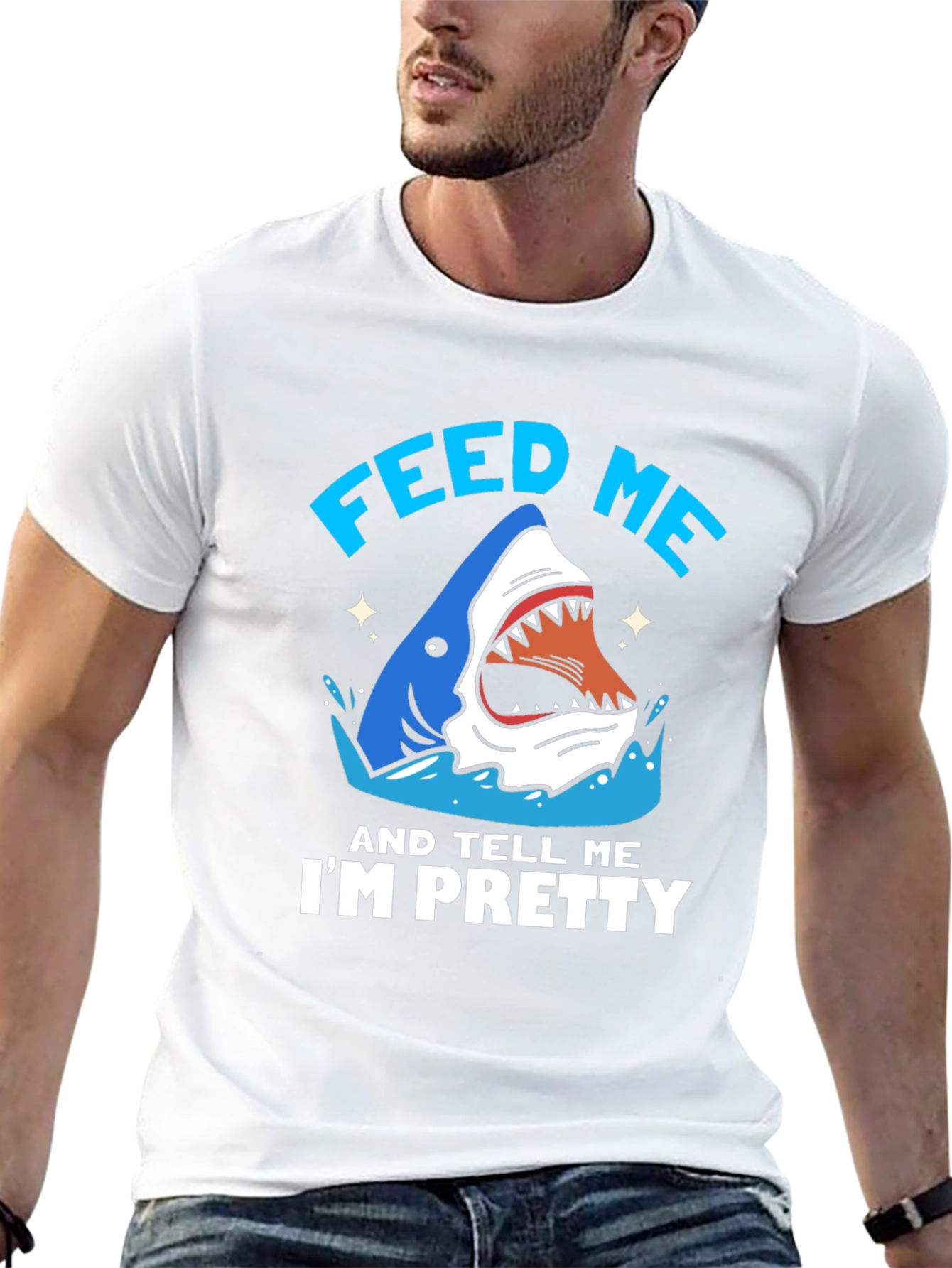 Feed Me Shark T-Shirt - Funny Ocean Lover Tee