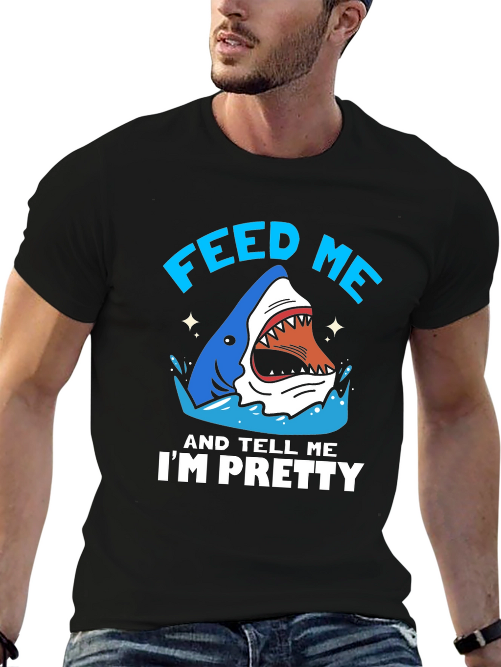 Feed Me Shark T-Shirt - Funny Ocean Lover Tee