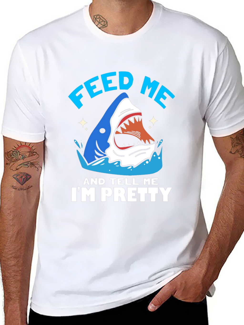 Feed Me Shark T-Shirt - Funny Ocean Lover Tee