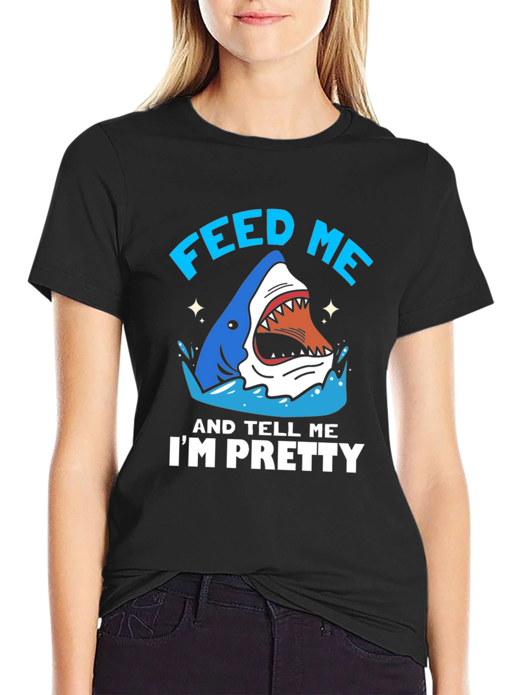 Feed Me Shark T-Shirt - Funny Ocean Lover Tee