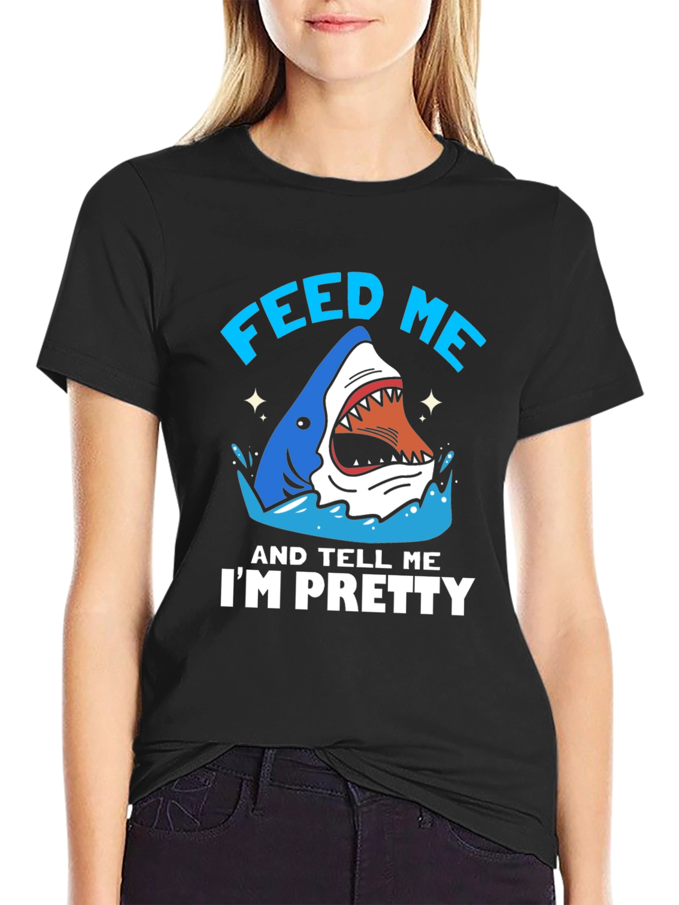Feed Me Shark T-Shirt - Funny Ocean Lover Tee