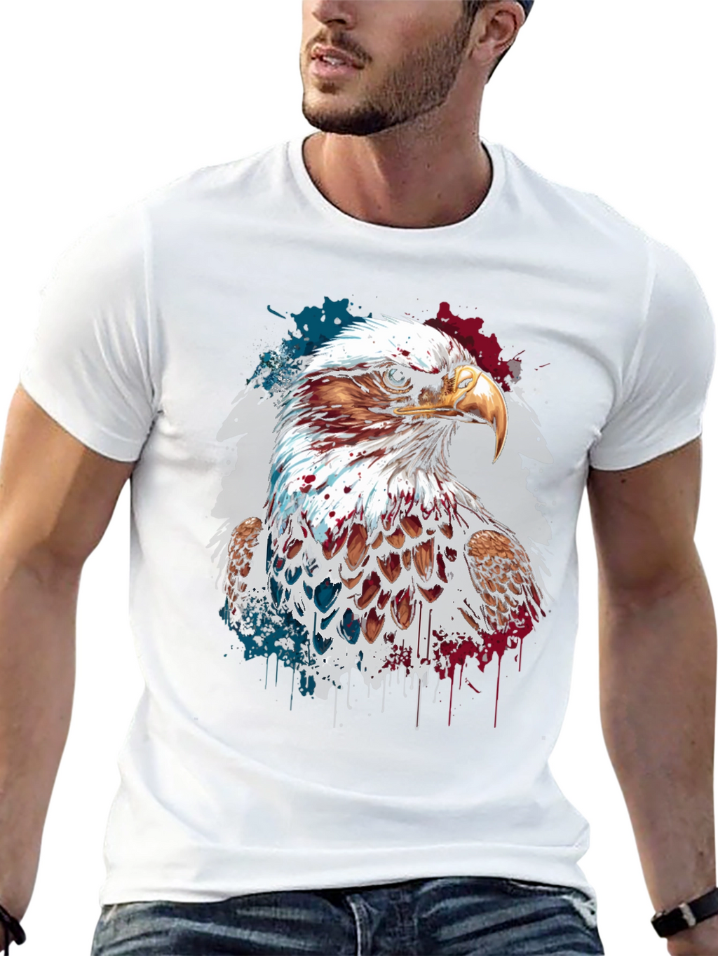Bald Eagle Graphic T-Shirt Patriotic American Pride