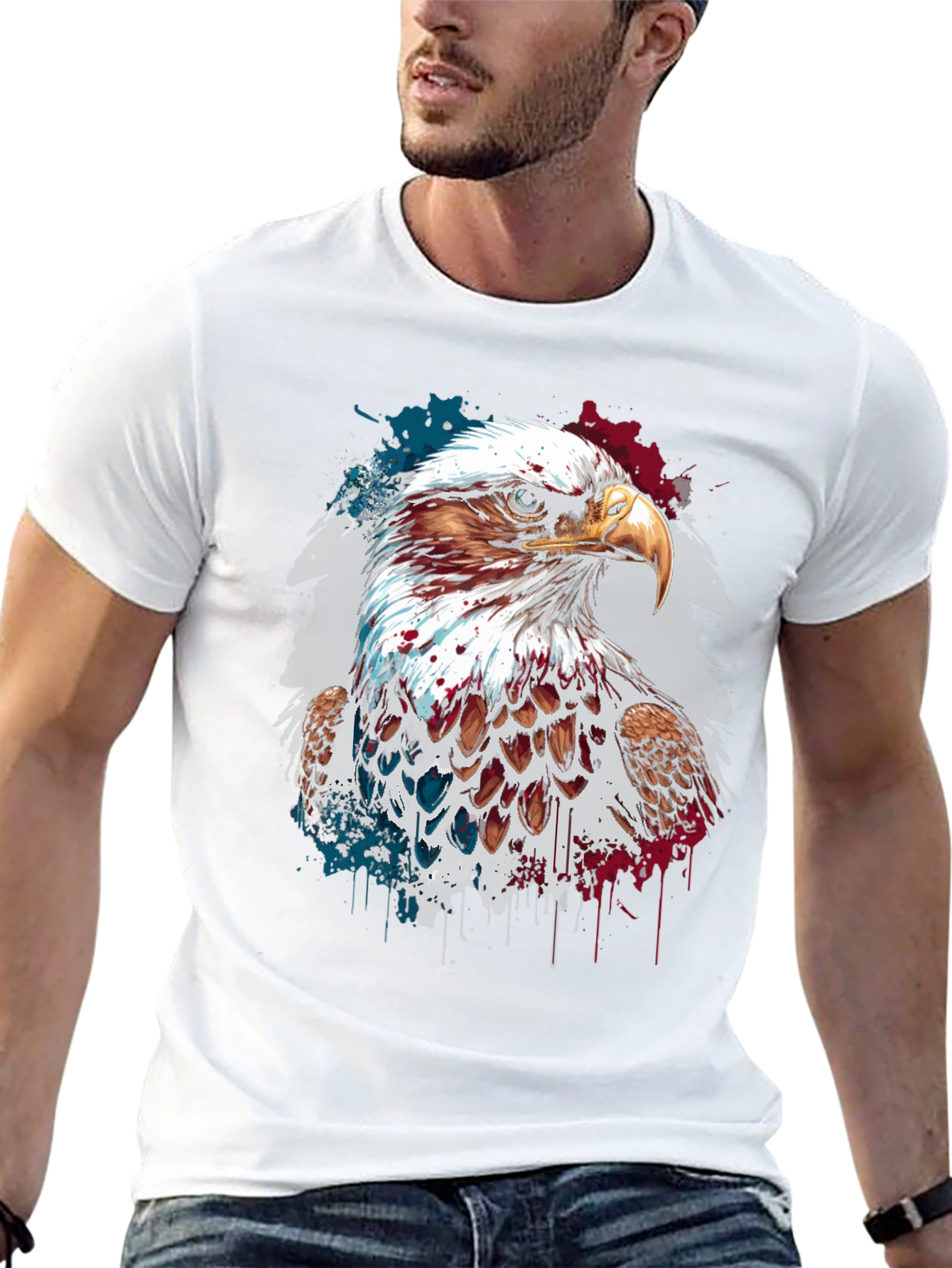 Bald Eagle Graphic T-Shirt Patriotic American Pride