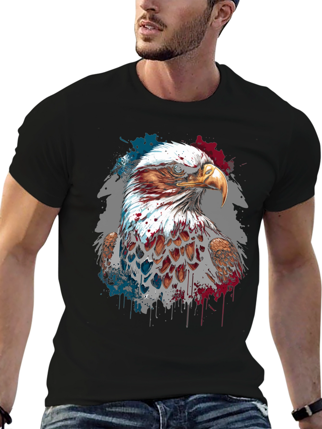 Bald Eagle Graphic T-Shirt Patriotic American Pride