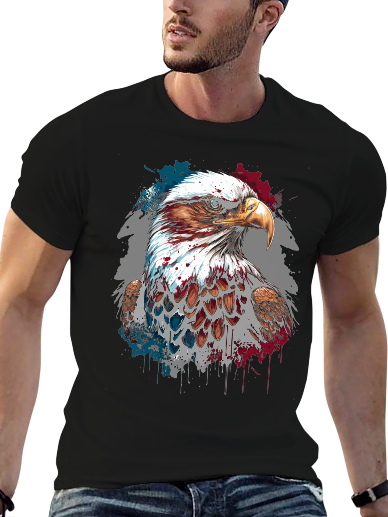 Bald Eagle Graphic T-Shirt Patriotic American Pride