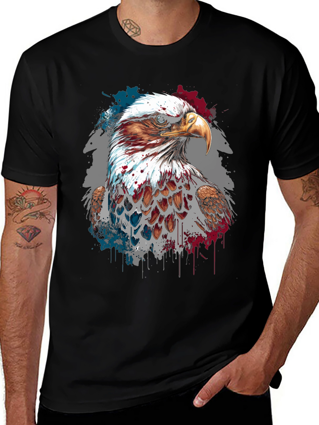 Bald Eagle Graphic T-Shirt Patriotic American Pride