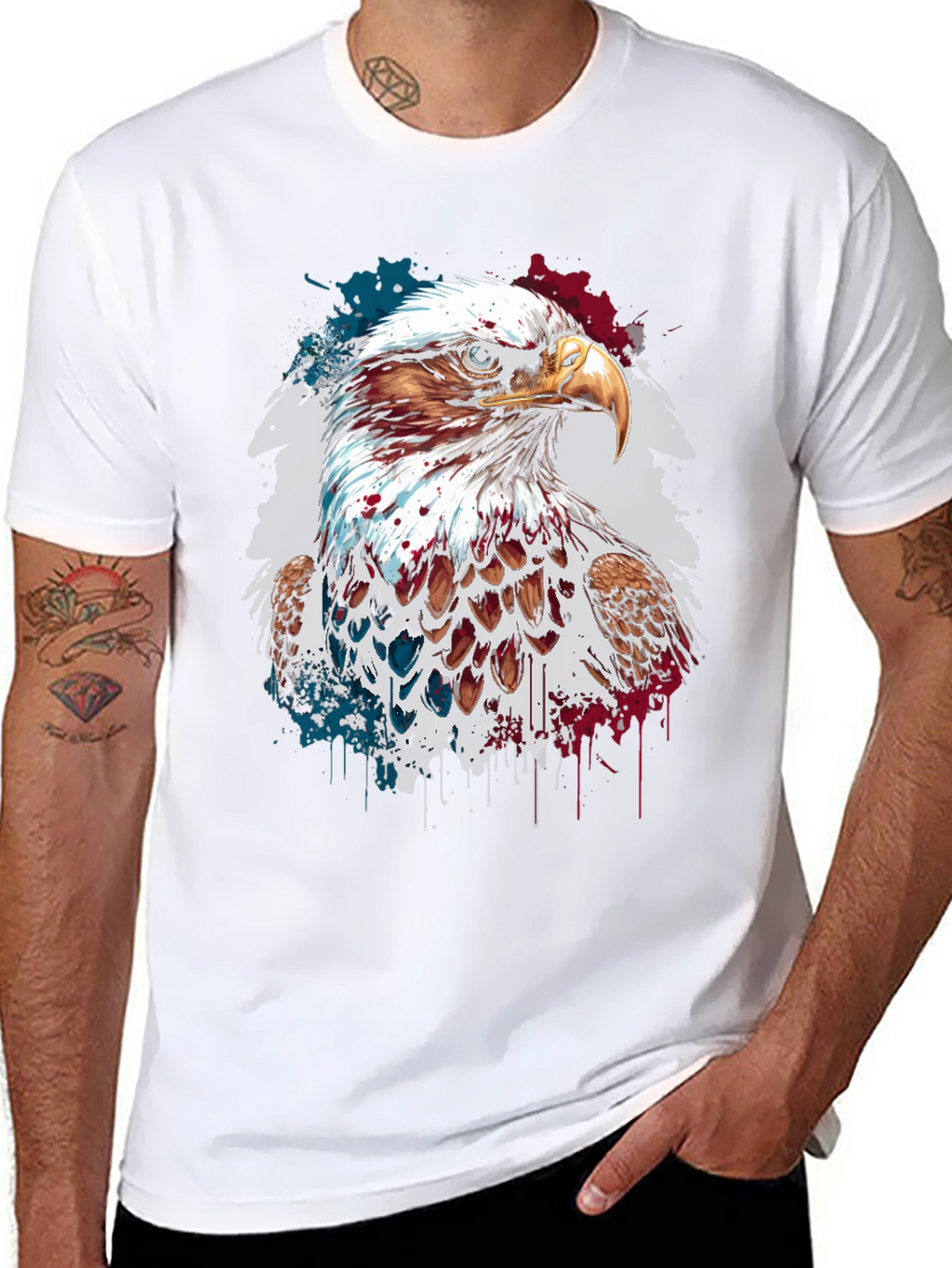 Bald Eagle Graphic T-Shirt Patriotic American Pride