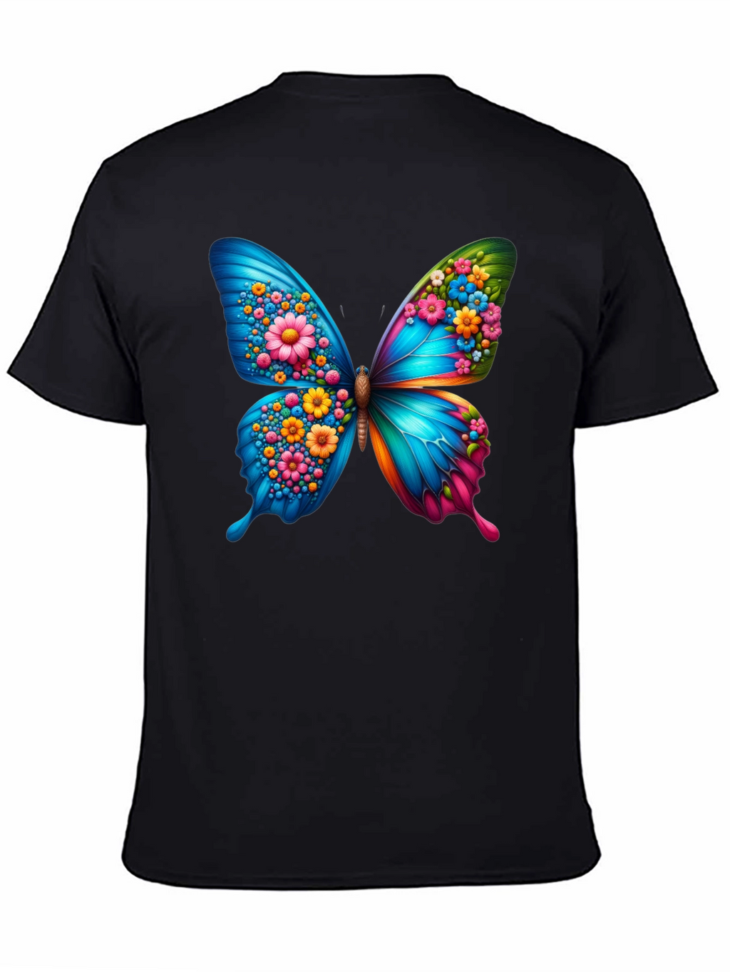 Butterfly Flower Graphic T-Shirt