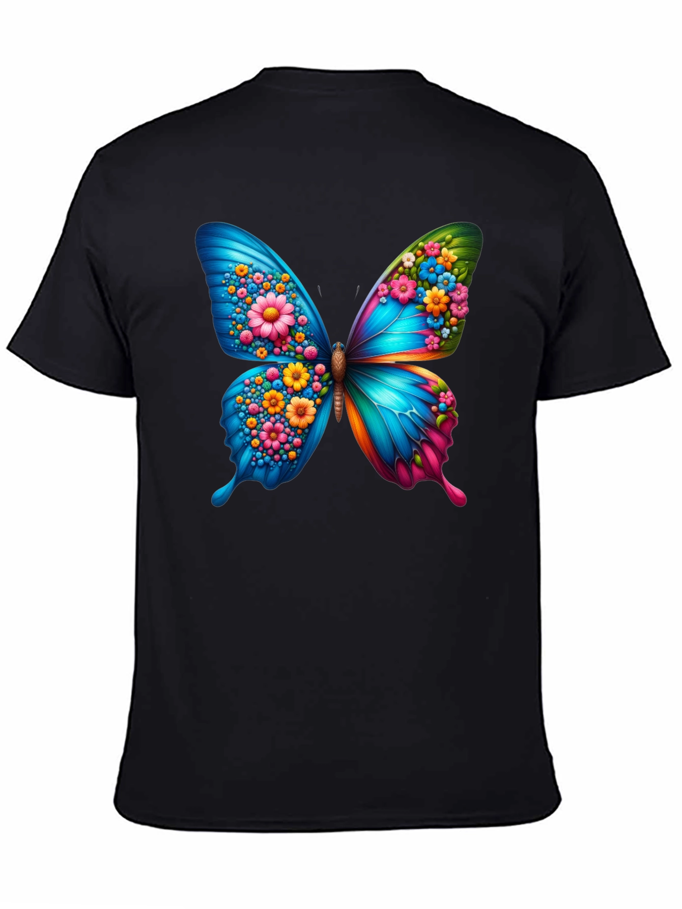 Butterfly Flower Graphic T-Shirt