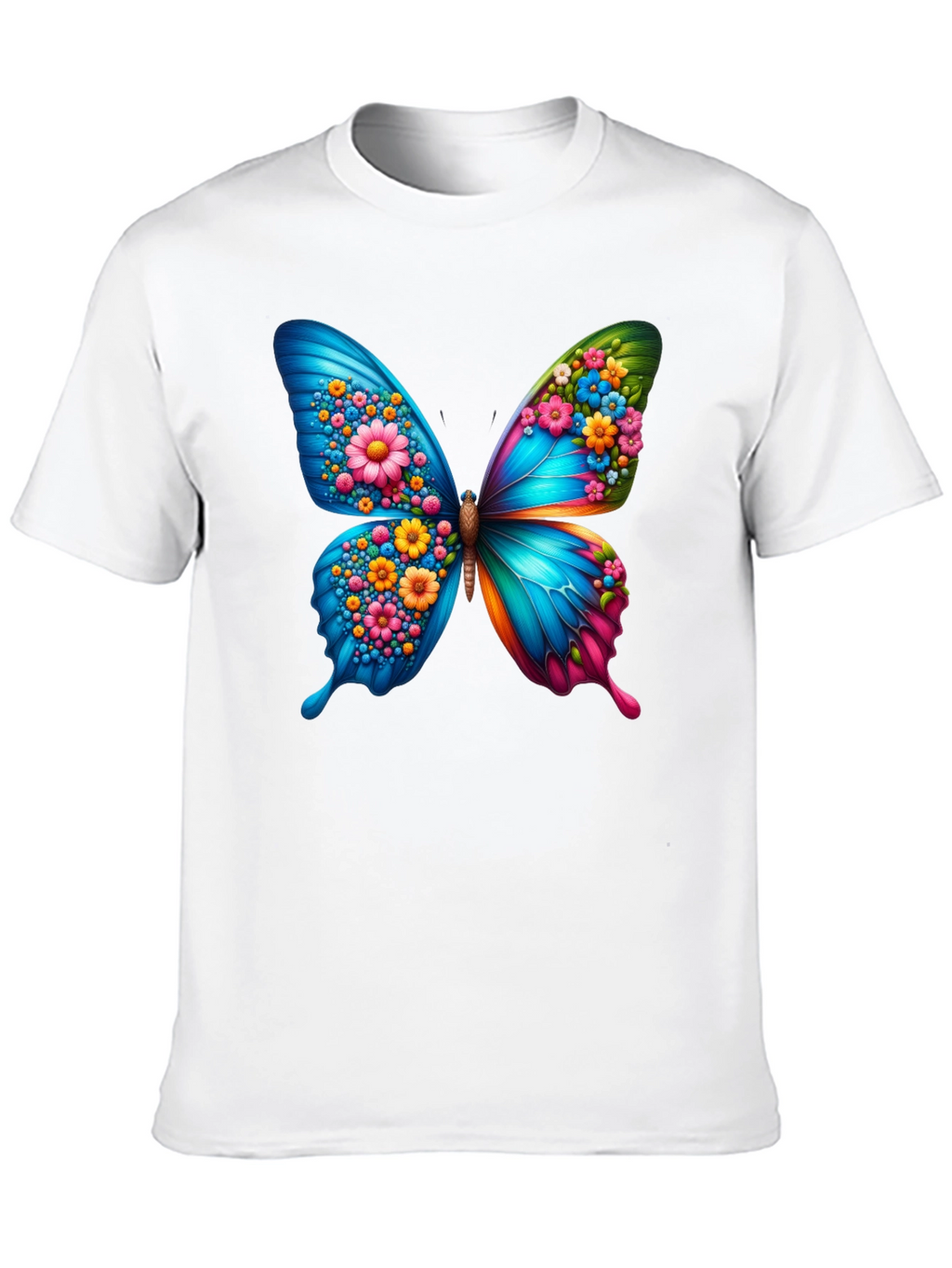Butterfly Flower Graphic T-Shirt