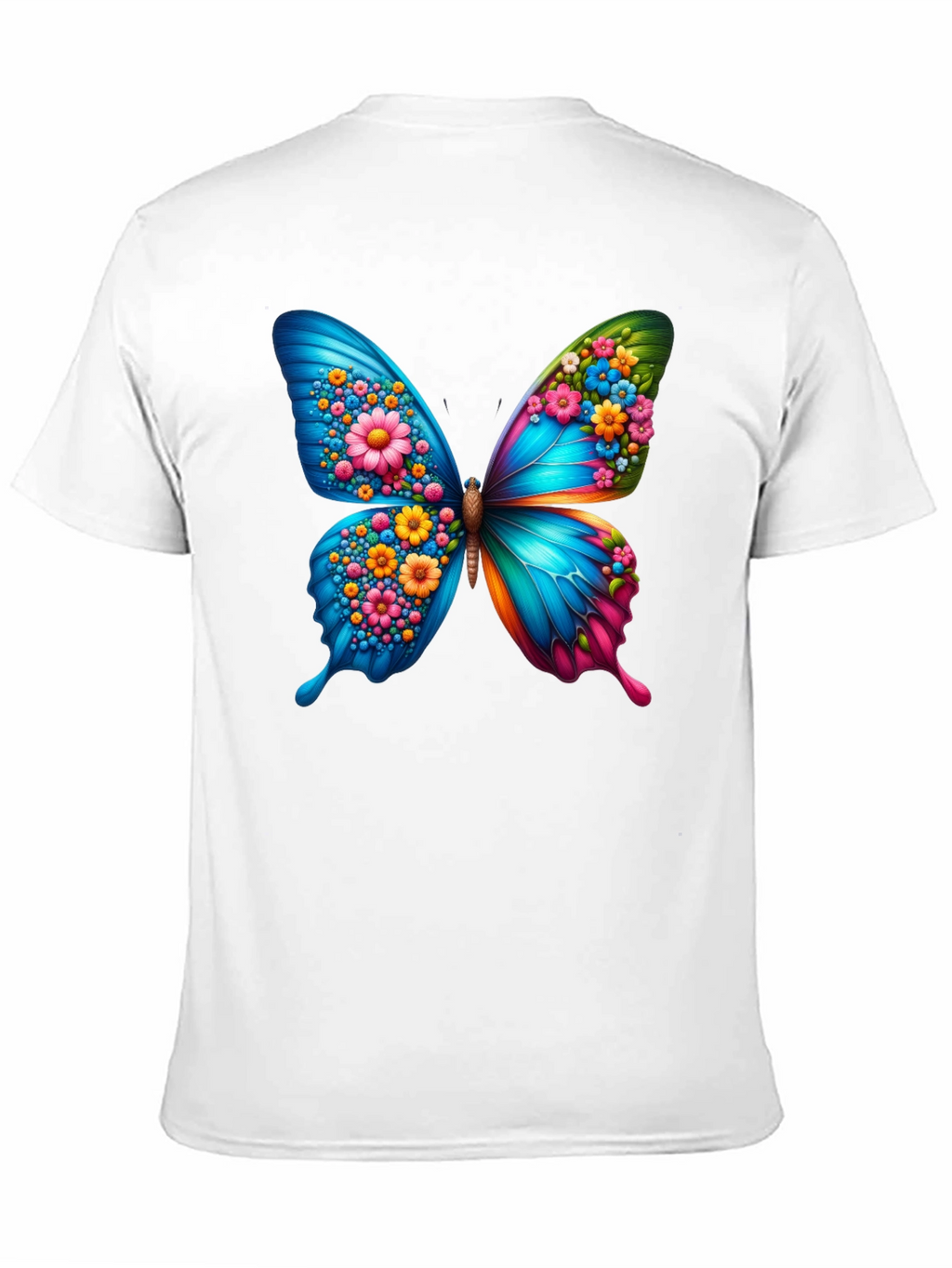Butterfly Flower Graphic T-Shirt