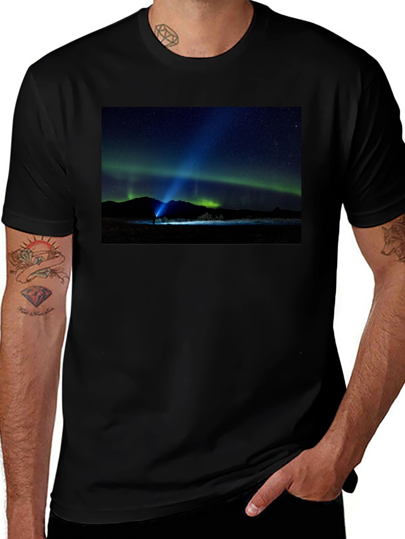 Aurora Borealis T-Shirt - Northern Lights Graphic Tee