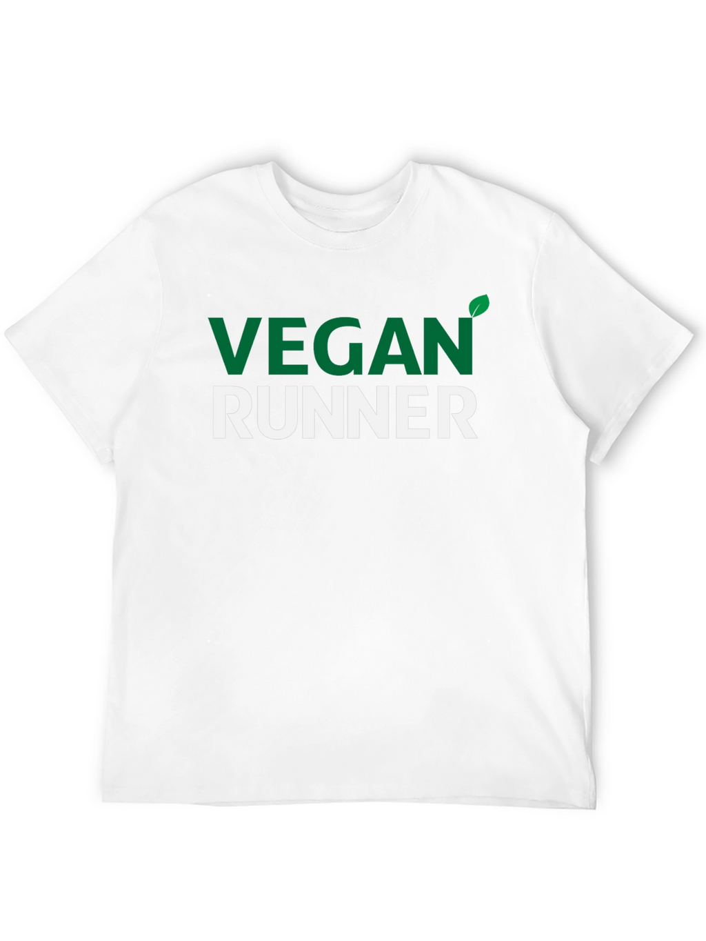 Vegan Runner T-Shirt - Green & White