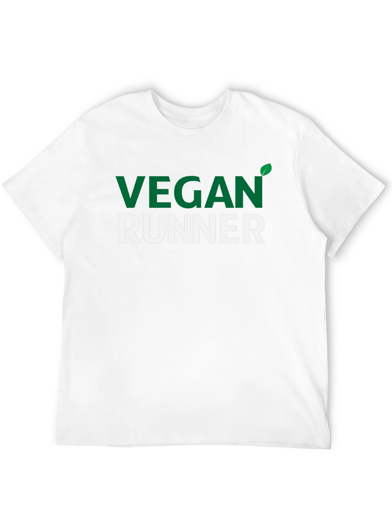 Vegan Runner T-Shirt - Green & White