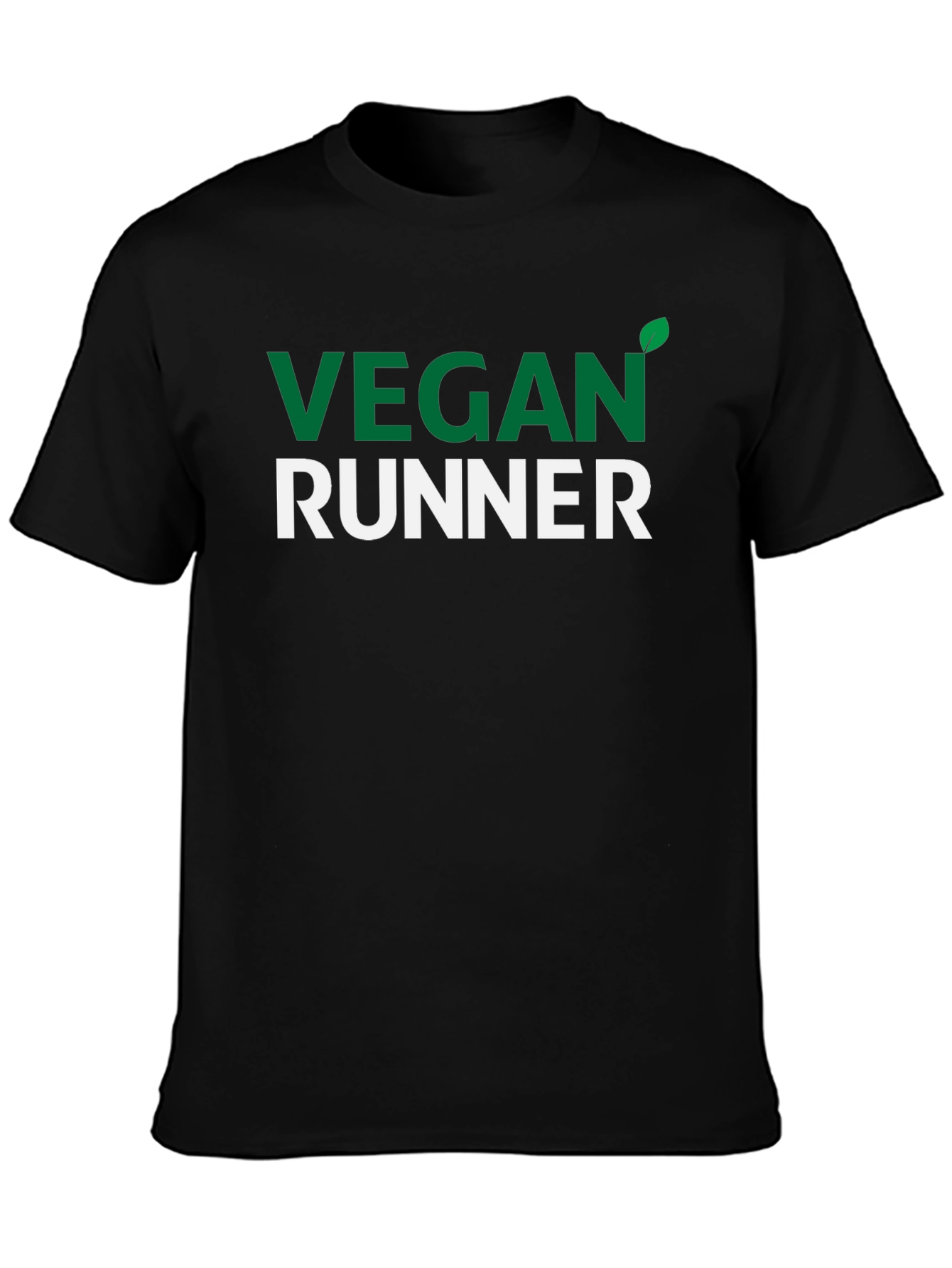 Vegan Runner T-Shirt - Green & White