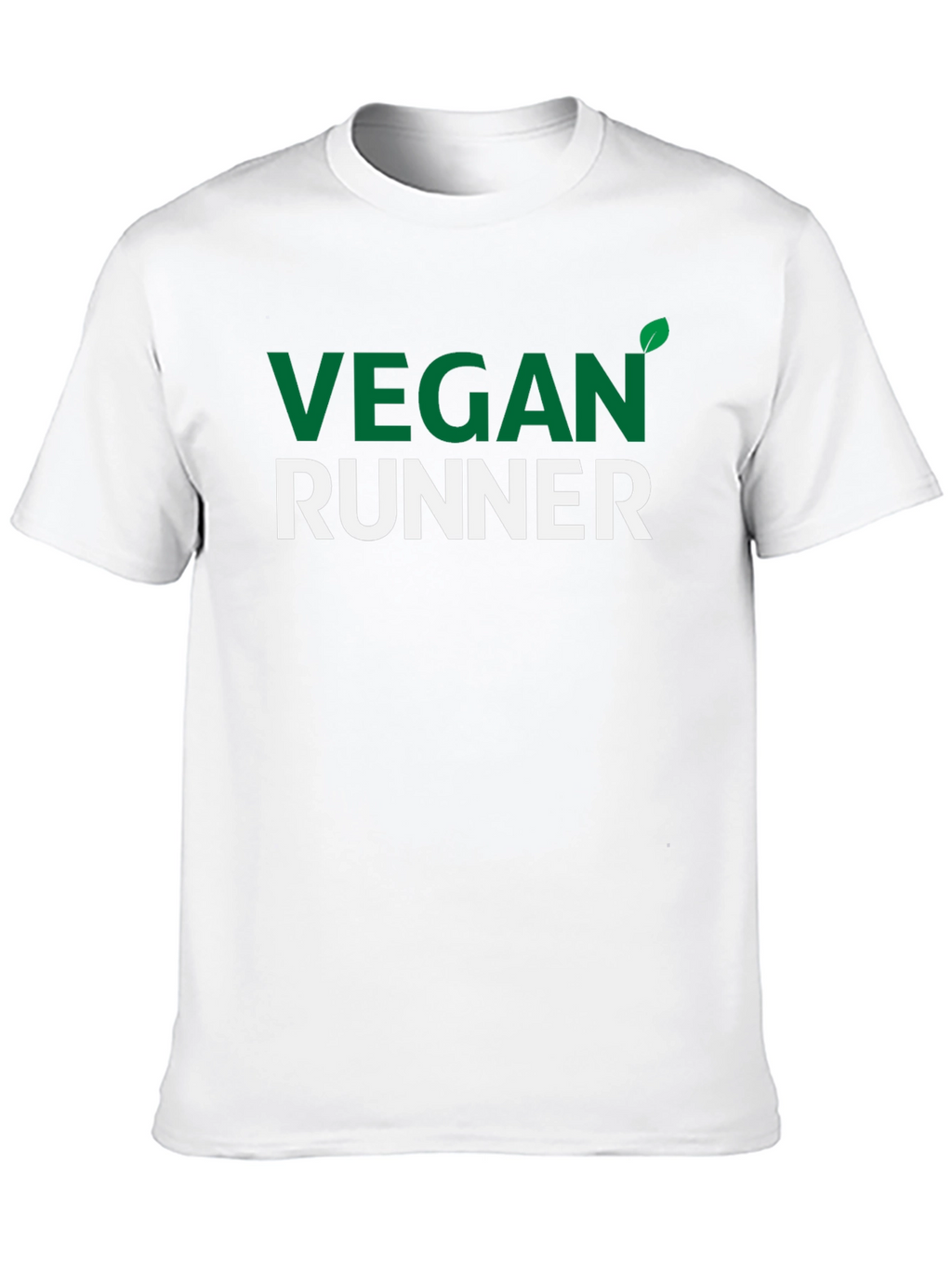 Vegan Runner T-Shirt - Green & White