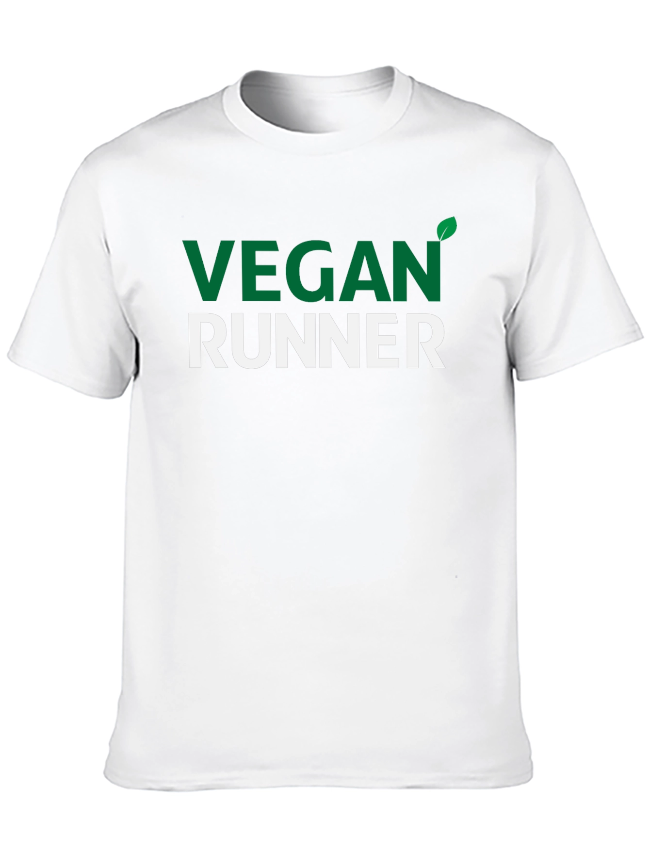 Vegan Runner T-Shirt - Green & White