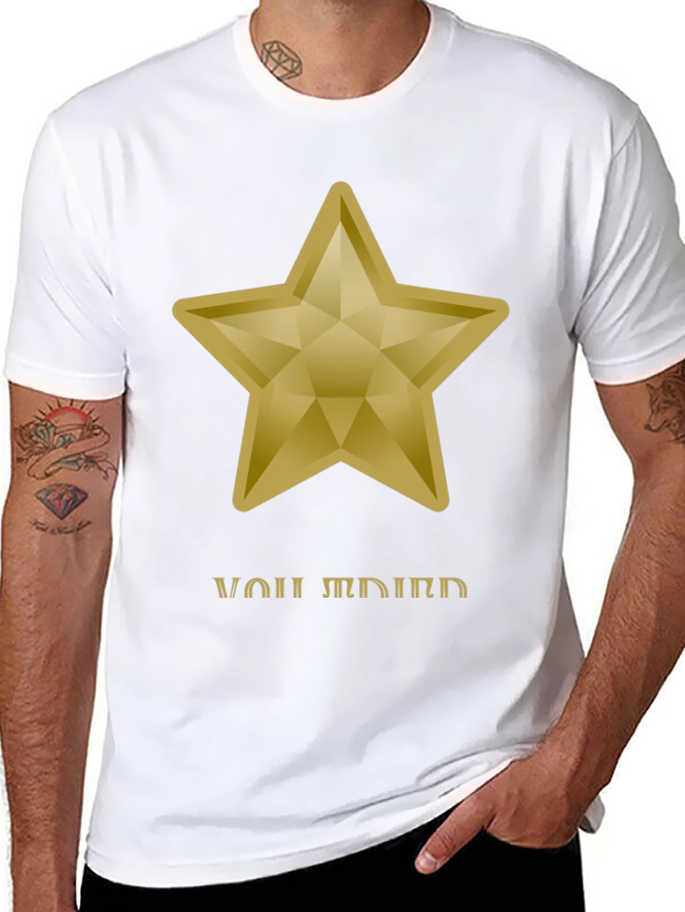 Gold Star Graphic Tee - You Shine Bright!