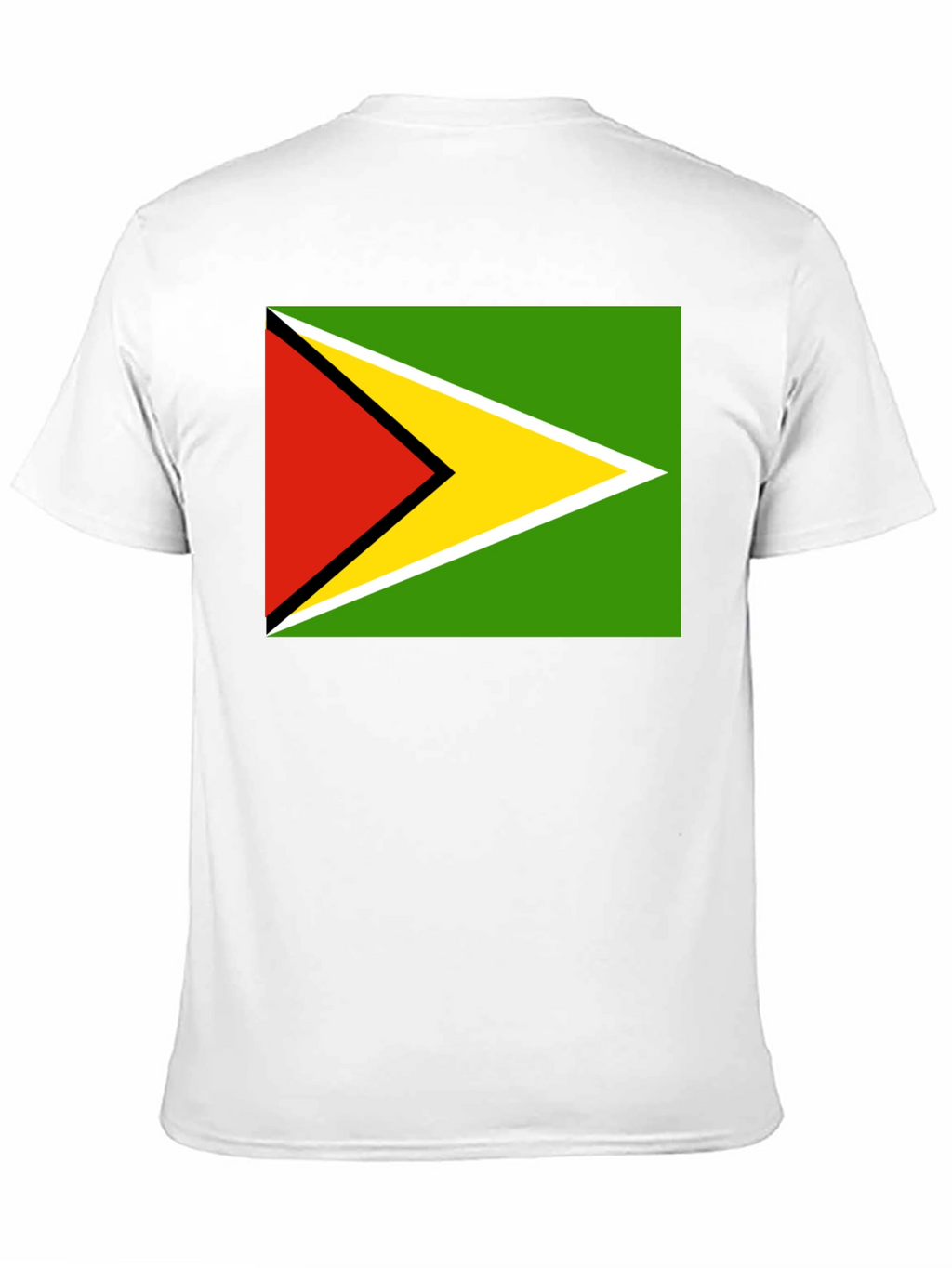 Guyana Flag T-Shirt Black Cotton Tee