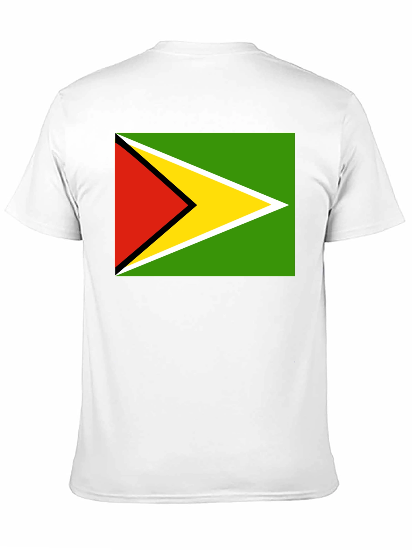 Guyana Flag T-Shirt Black Cotton Tee
