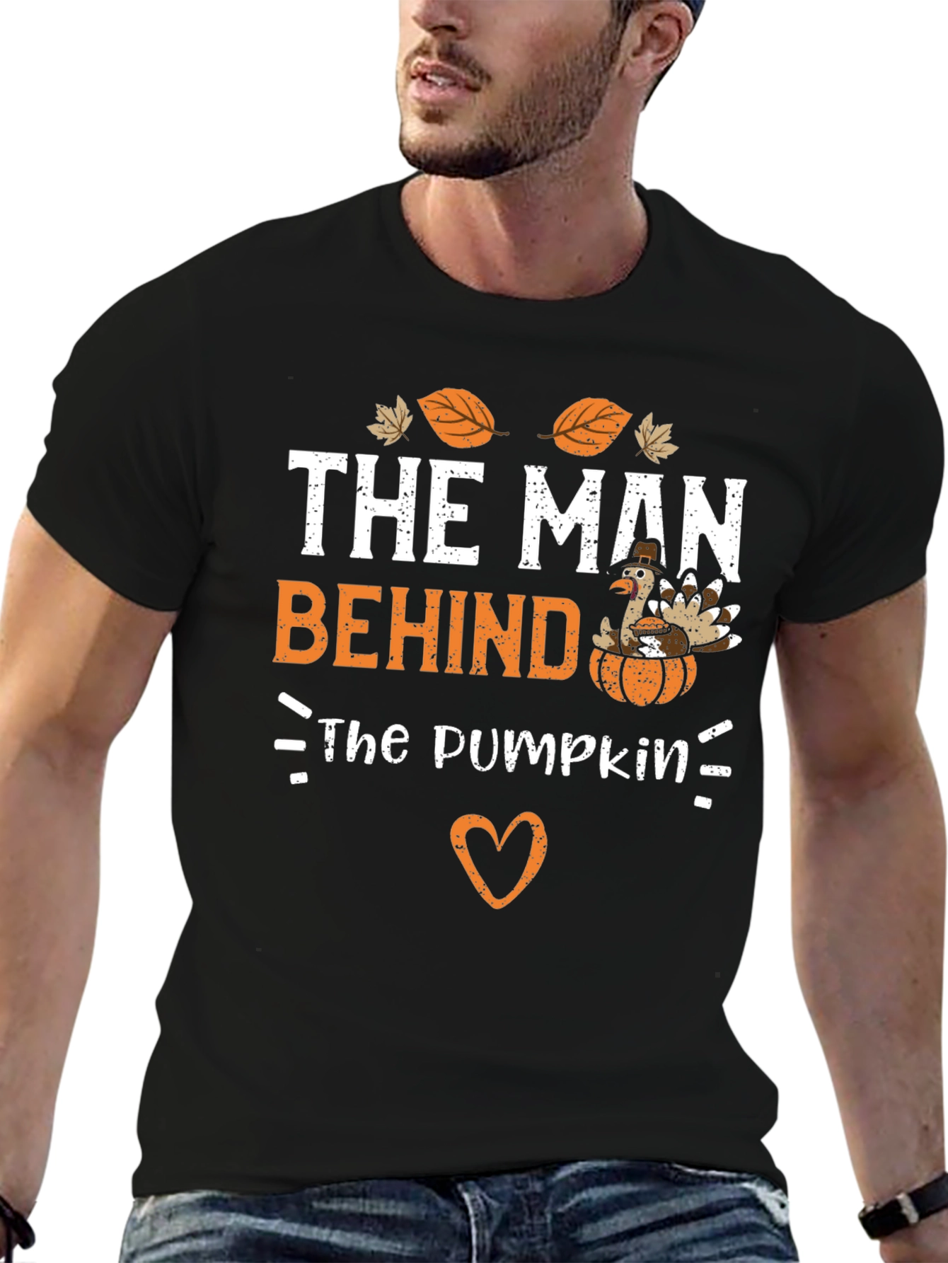 The Man Behind The Pumpkin Thanksgiving T-Shirt