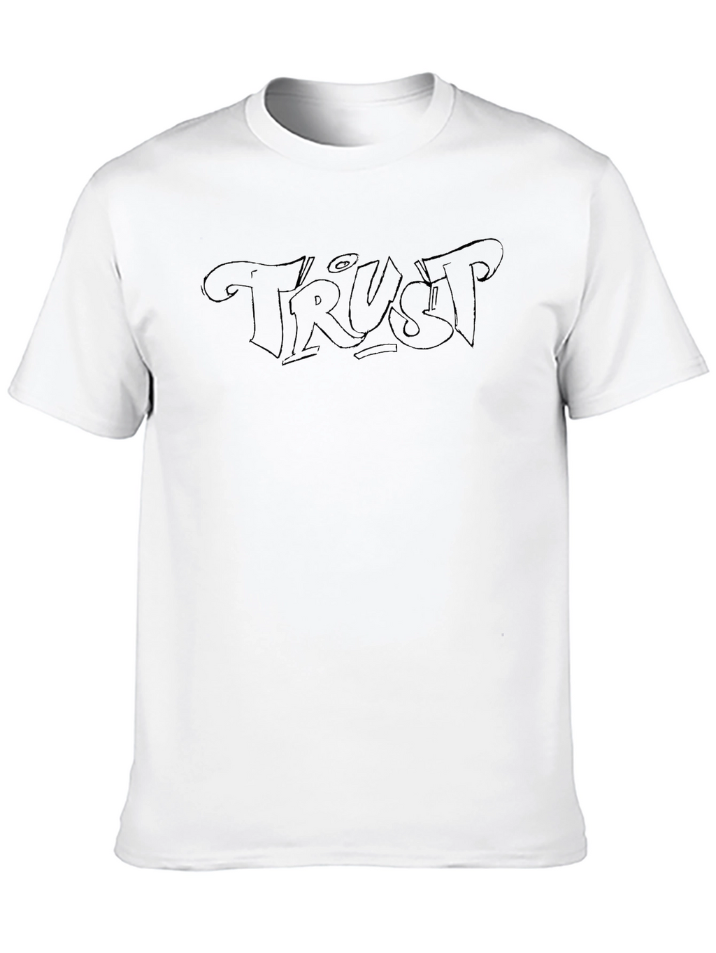 Trust Graphic Black T-Shirt - Casual Wear
