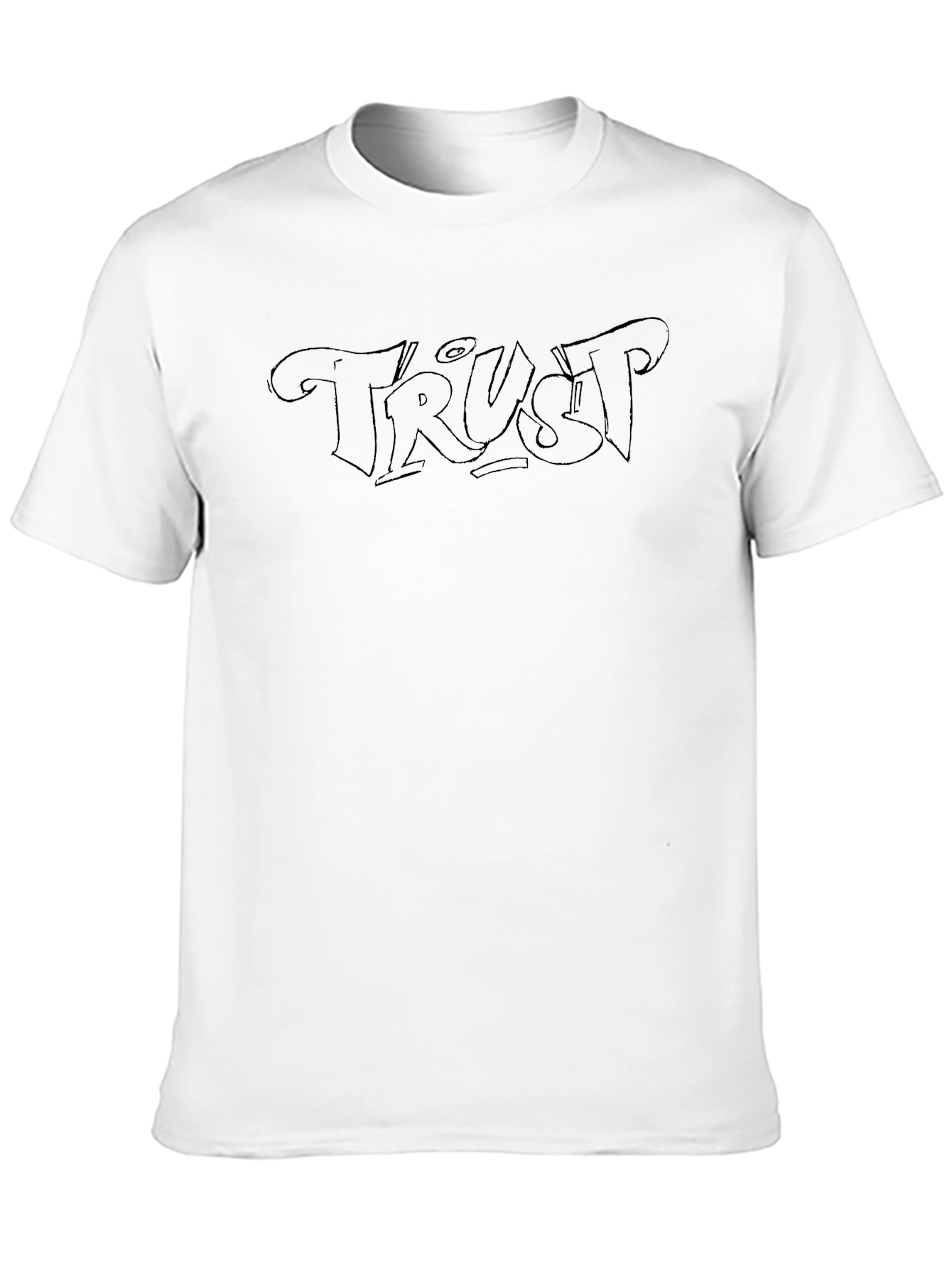 Trust Graphic Black T-Shirt - Casual Wear