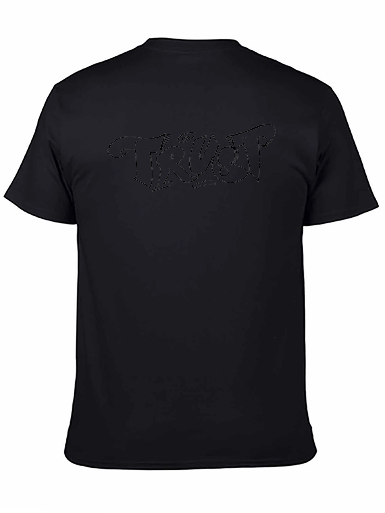 Trust Graphic Black T-Shirt - Casual Wear