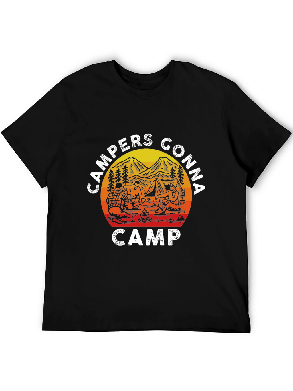 Campers Gonna Camp T-Shirt - Black