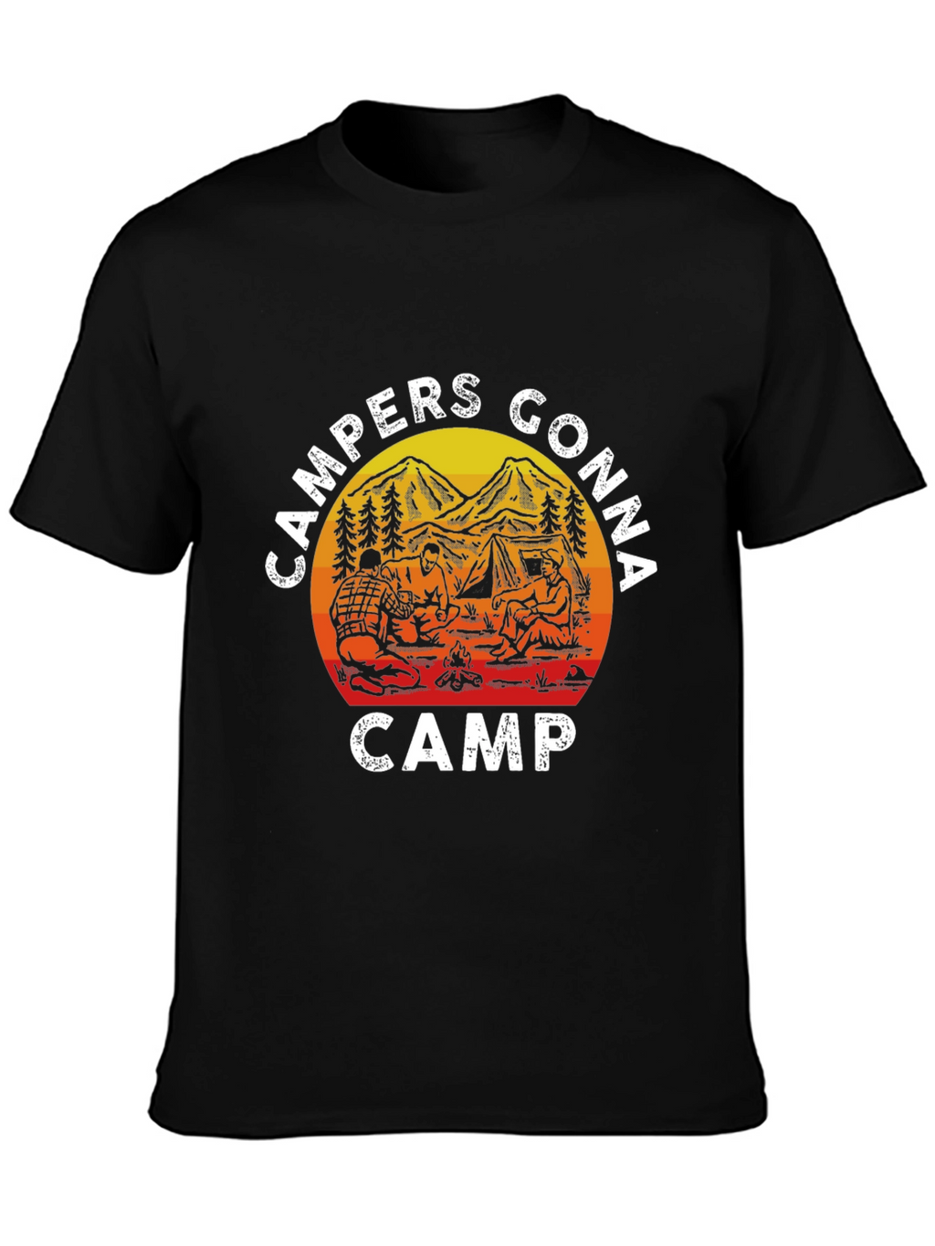 Campers Gonna Camp T-Shirt - Black