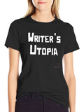 Writers Utopia Black Graphic Tee