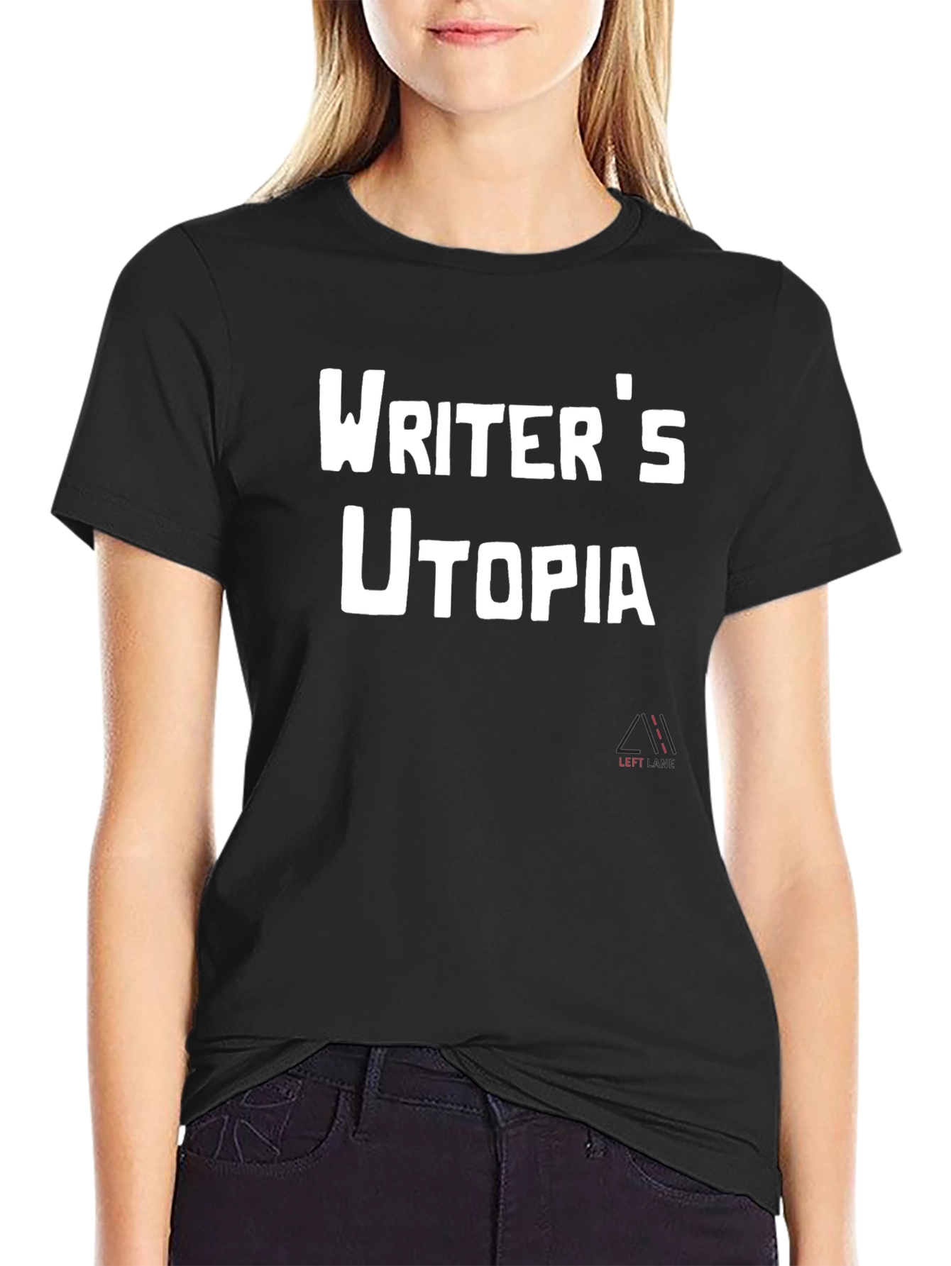 Writers Utopia Black Graphic Tee