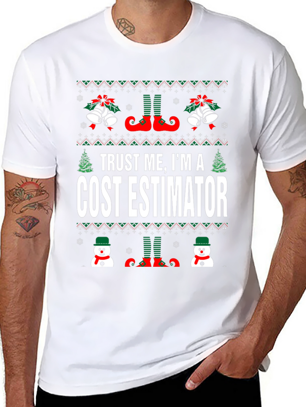 Cost Estimator Ugly Christmas T-Shirt