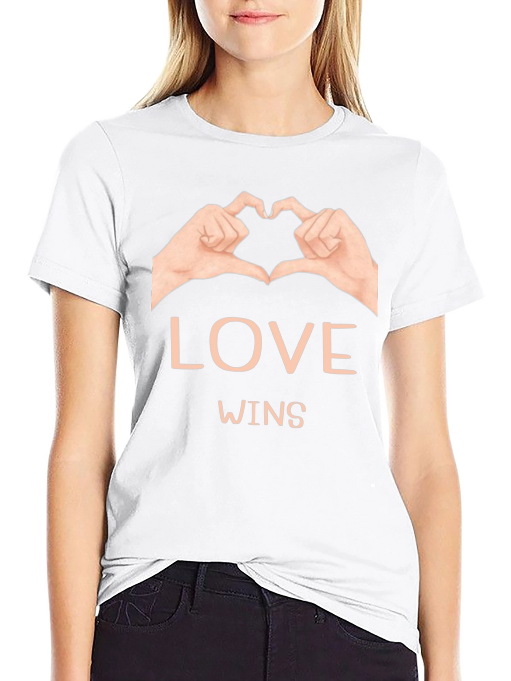 Love Wins Graphic Tee - Black Cotton Casual Shirt