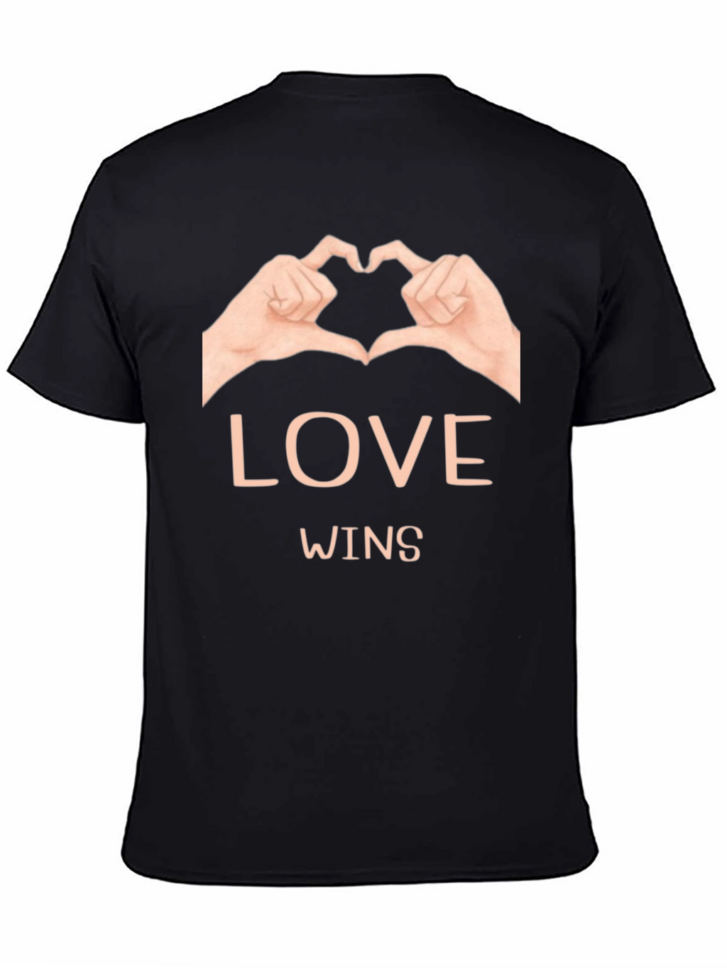 Love Wins Graphic Tee - Black Cotton Casual Shirt