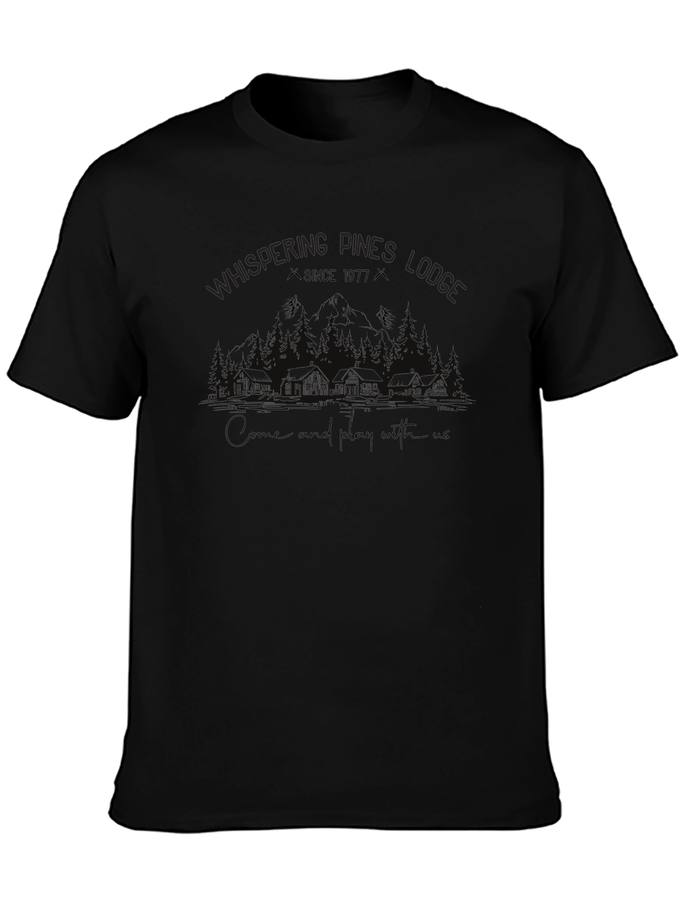 Whispering Pines Lodge Graphic T-Shirt