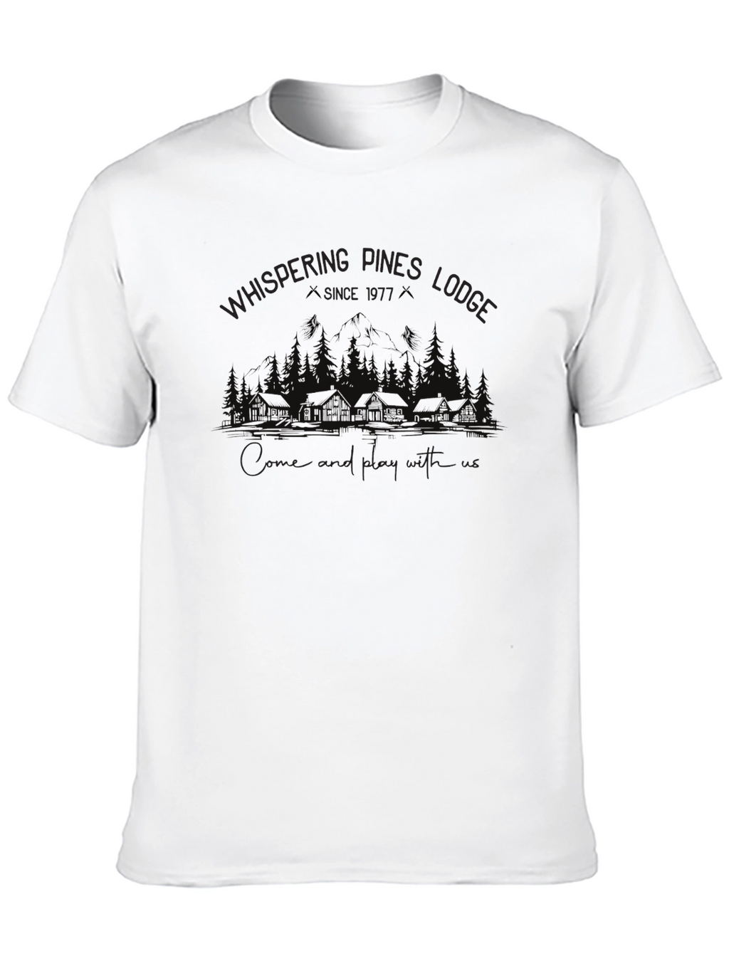 Whispering Pines Lodge Graphic T-Shirt