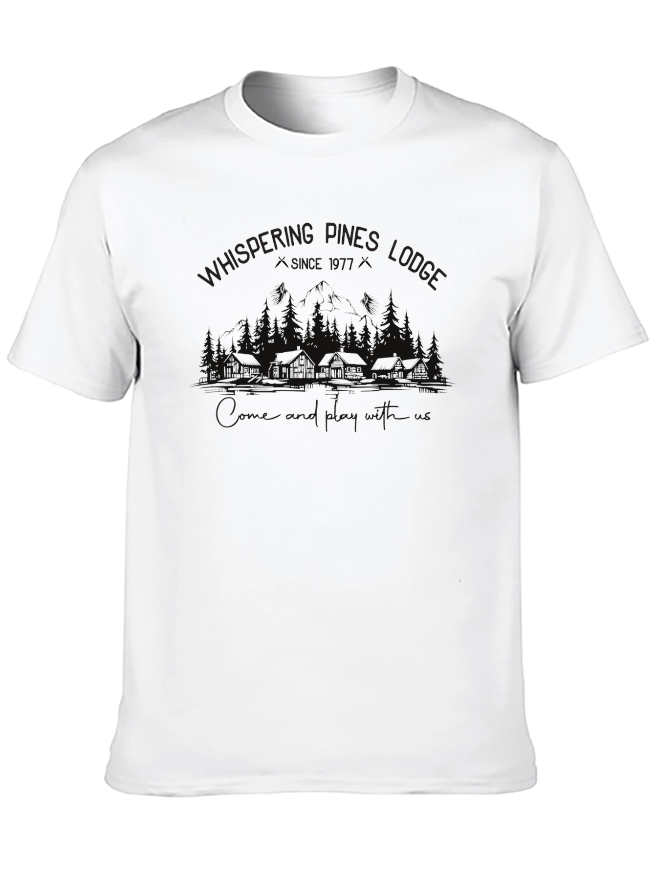 Whispering Pines Lodge Graphic T-Shirt