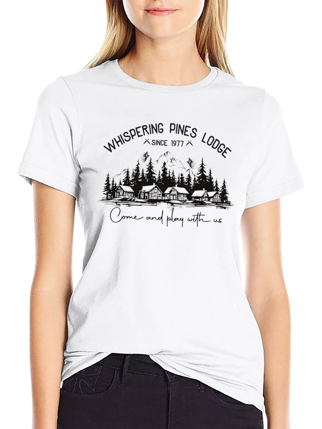 Whispering Pines Lodge Graphic T-Shirt