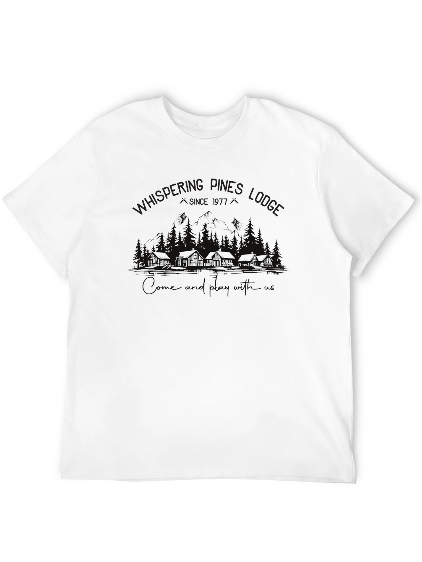 Whispering Pines Lodge Graphic T-Shirt