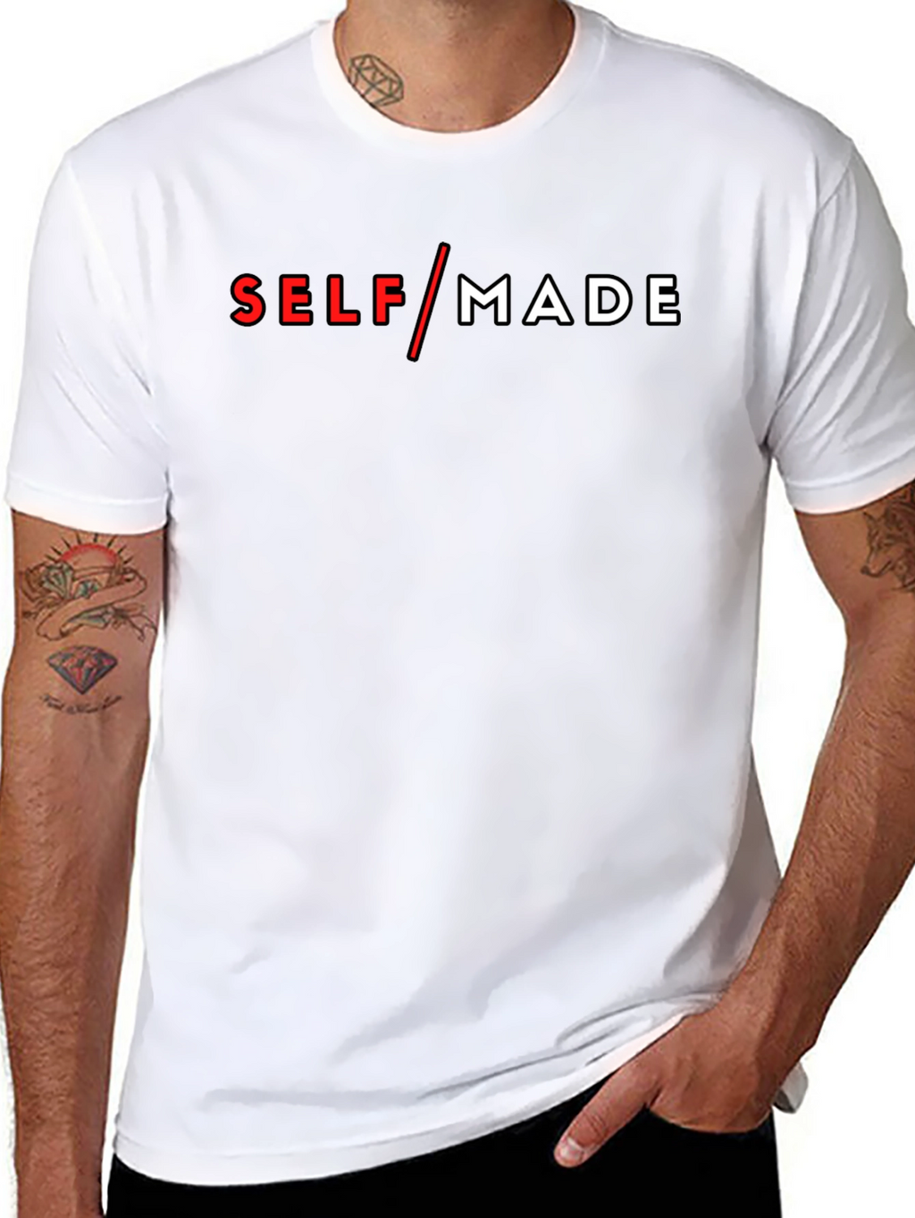 Self Made Black Graphic Tee