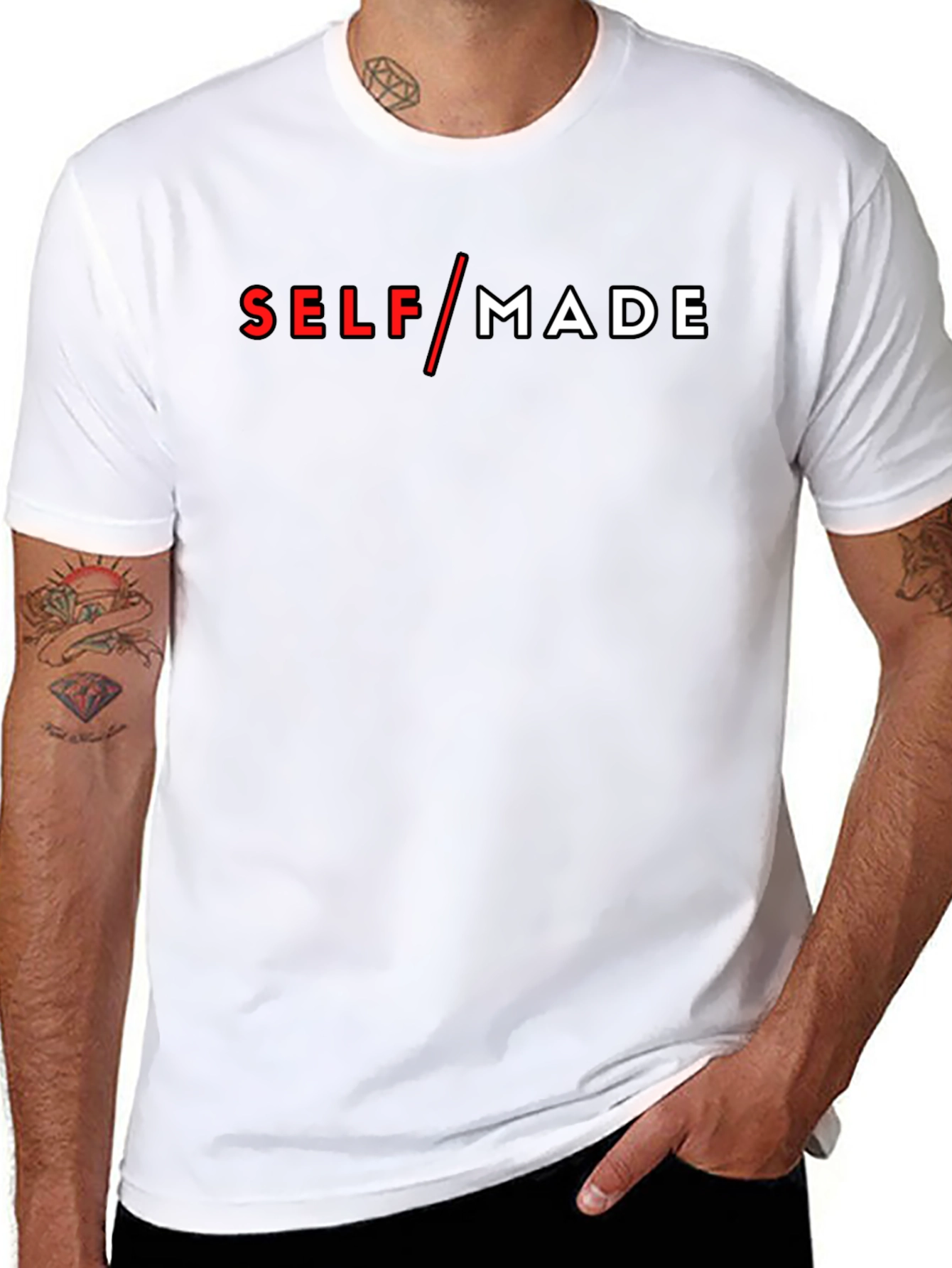 Self Made Black Graphic Tee