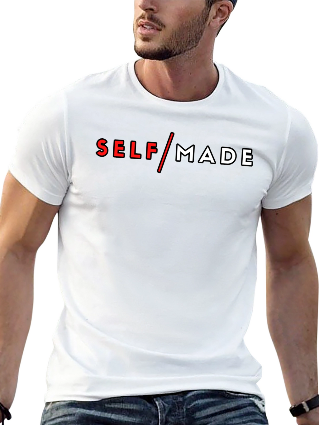 Self Made Black Graphic Tee