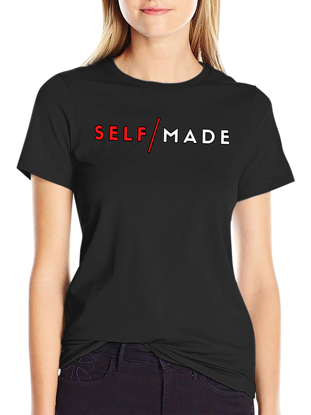 Self Made Black Graphic Tee