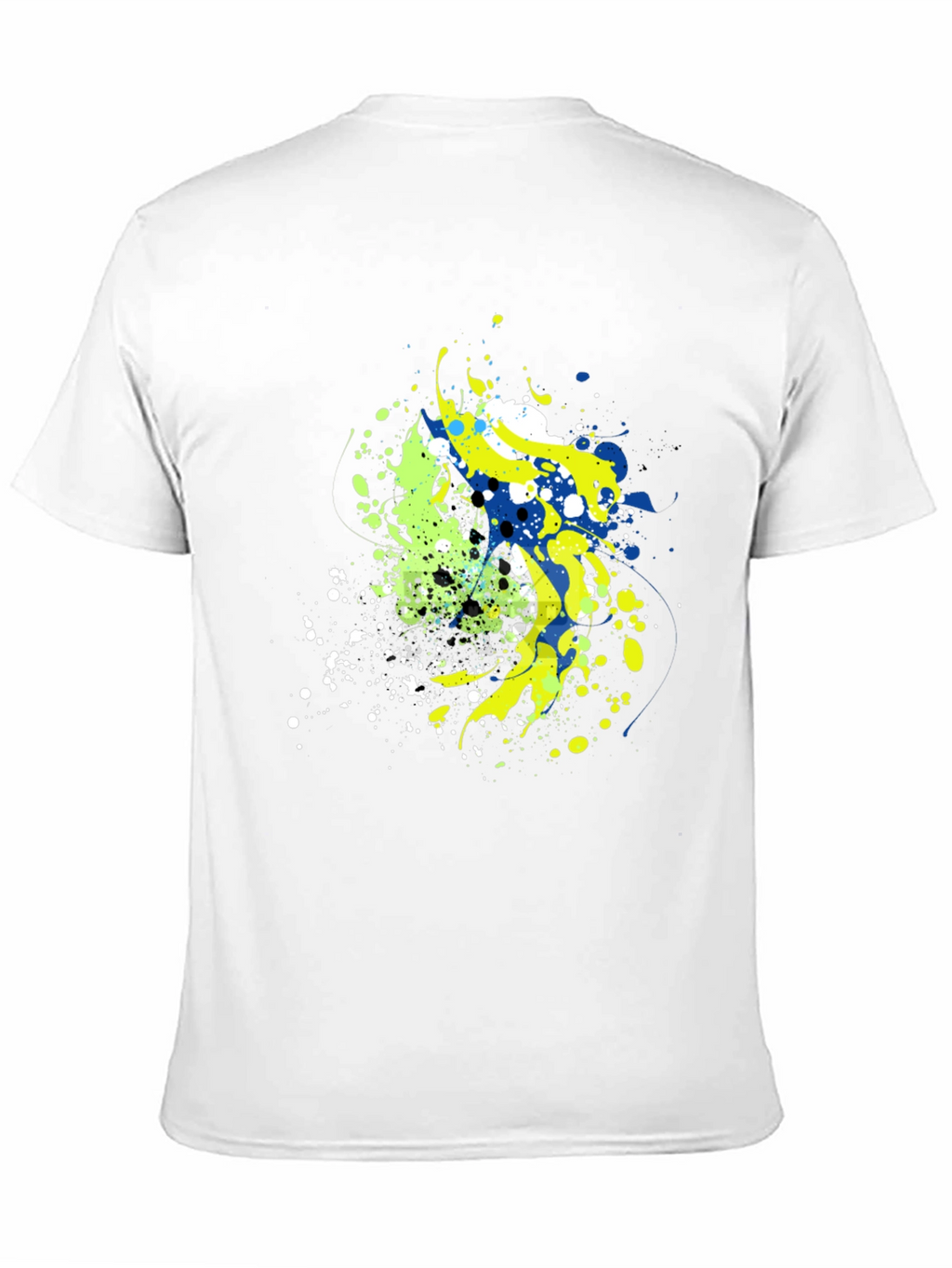 Abstract Splatter Graphic Mens Black T-Shirt