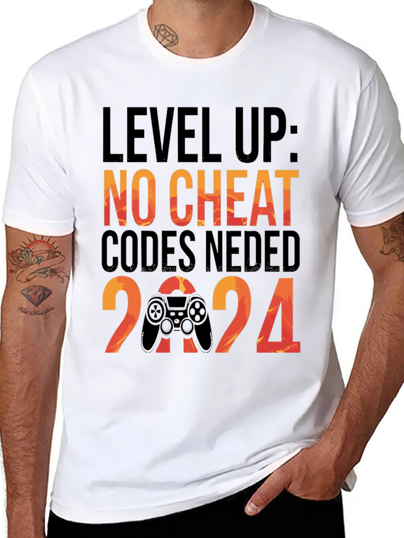 Level Up Gaming T-Shirt: No Cheat Codes Needed!