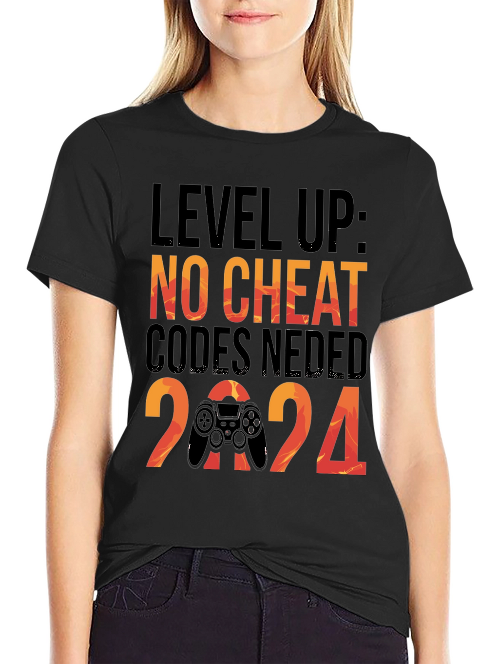 Level Up Gaming T-Shirt: No Cheat Codes Needed!