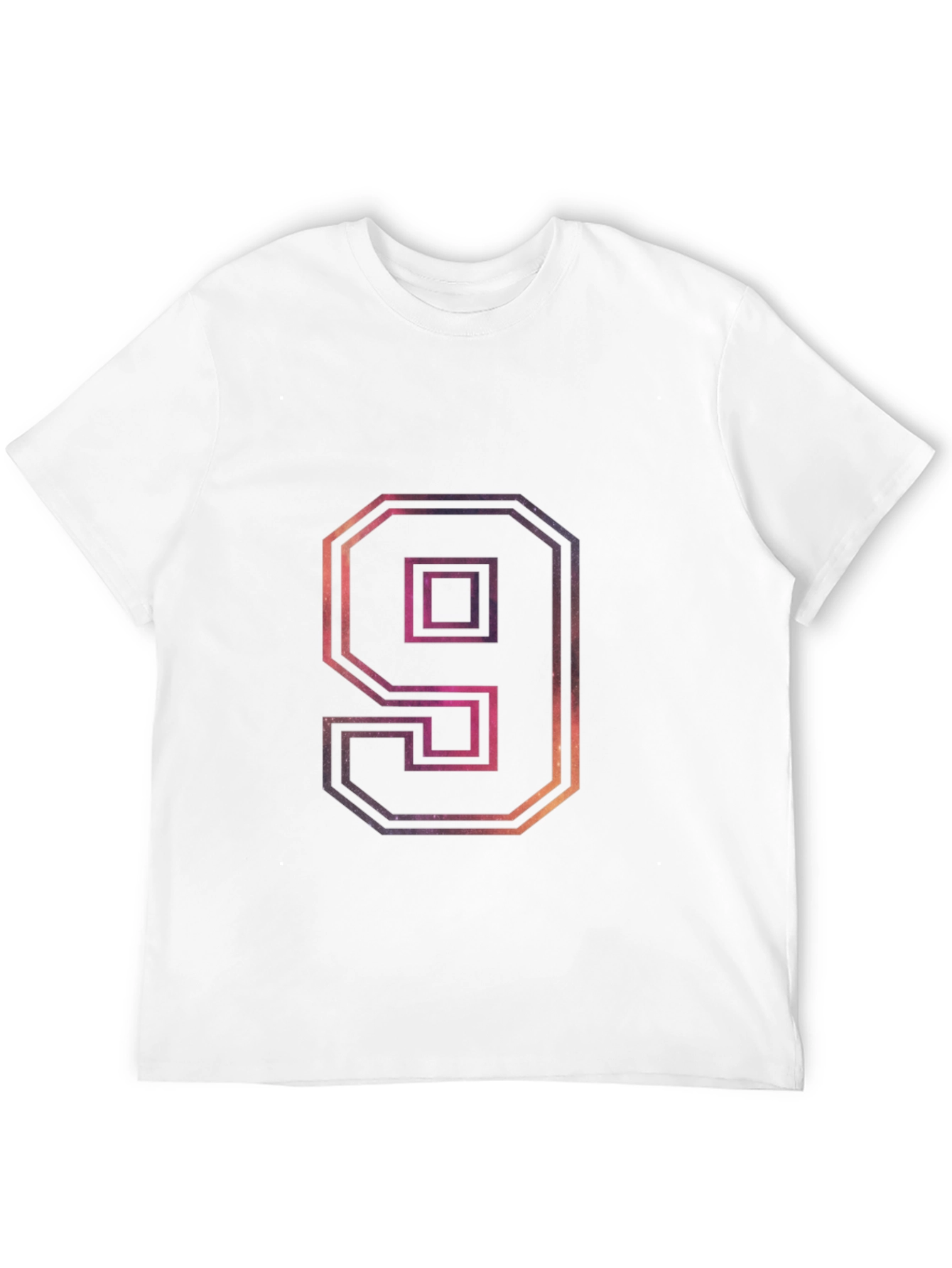Number 9 Galaxy Graphic Tee - Trendy Design